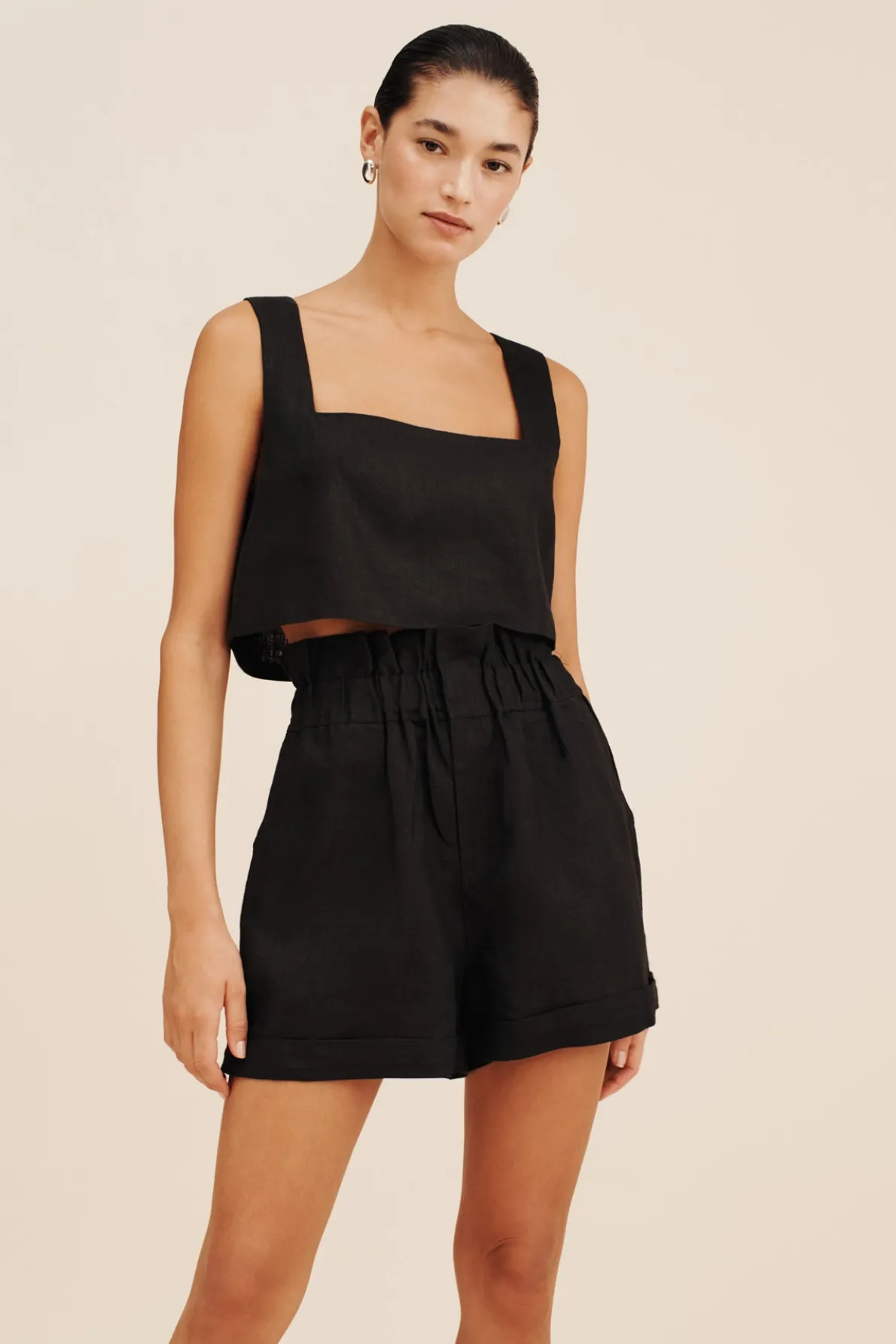ALICE CROP TOP - BLACK