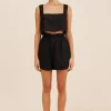 ALICE CROP TOP - BLACK