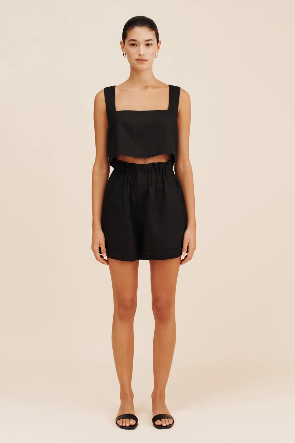 ALICE CROP TOP - BLACK