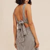 AMELIA SQUARE NECK DRESS - GINGHAM