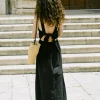 AMELIA SQUARE NECK DRESS - BLACK