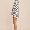 ARCHIE LONG SLEEVE TOP - NAVY STRIPE