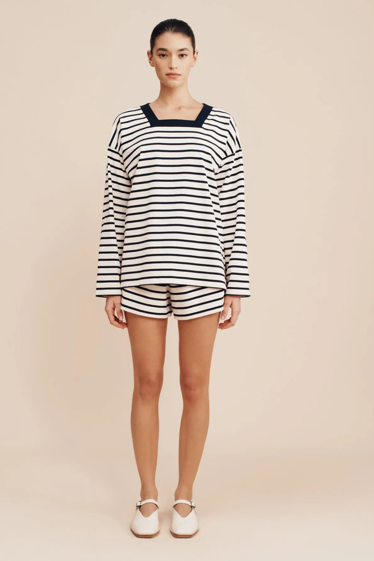 ARCHIE SHORT - NAVY STRIPE