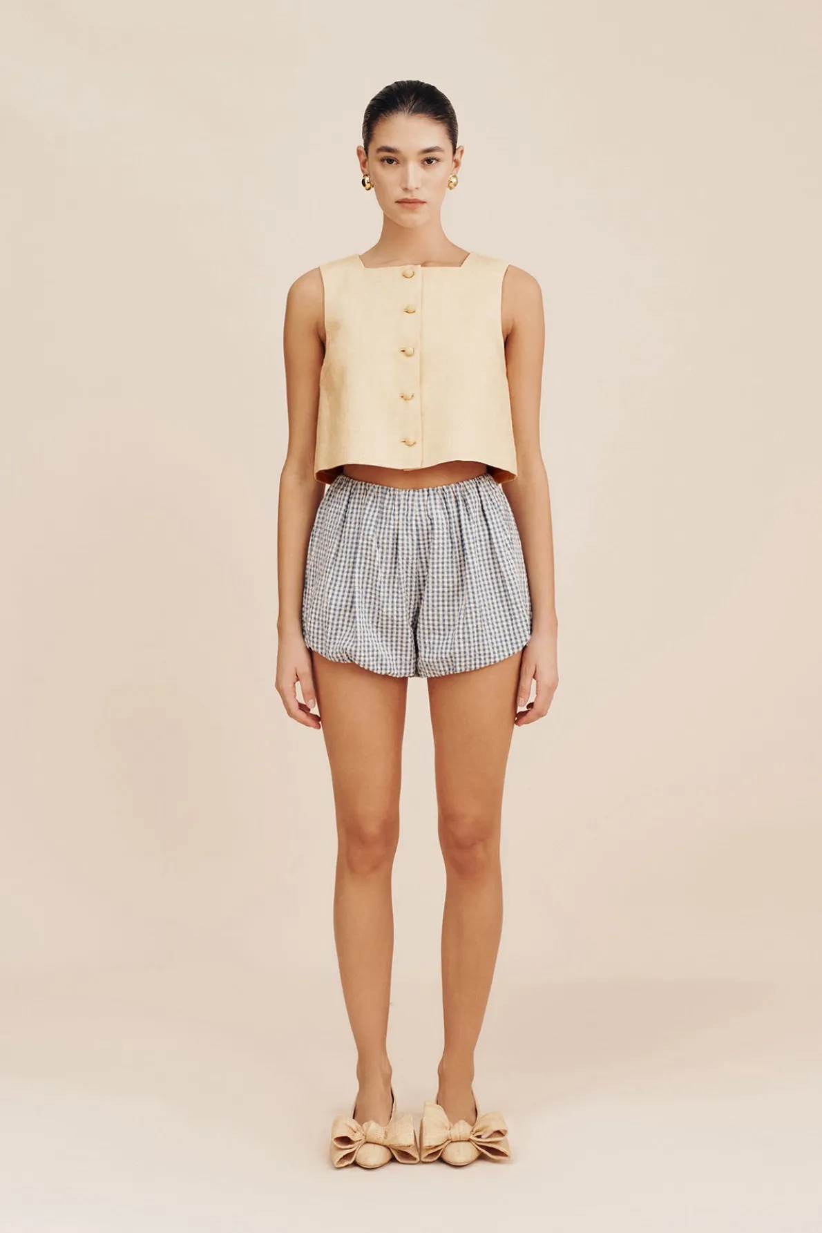 AURELIA SHORT - BLUE GINGHAM