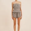 AURELIA STRAPLESS TOP - GINGHAM
