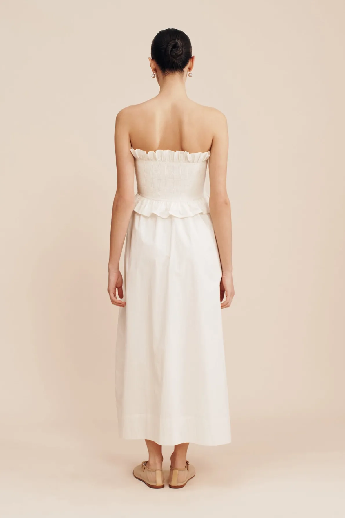 COBY STRAPLESS DRESS - CREAM