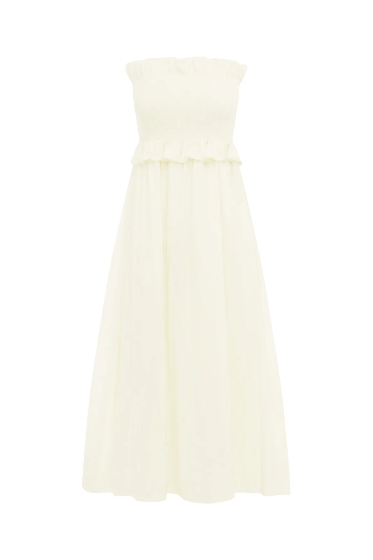 COBY STRAPLESS DRESS - CREAM