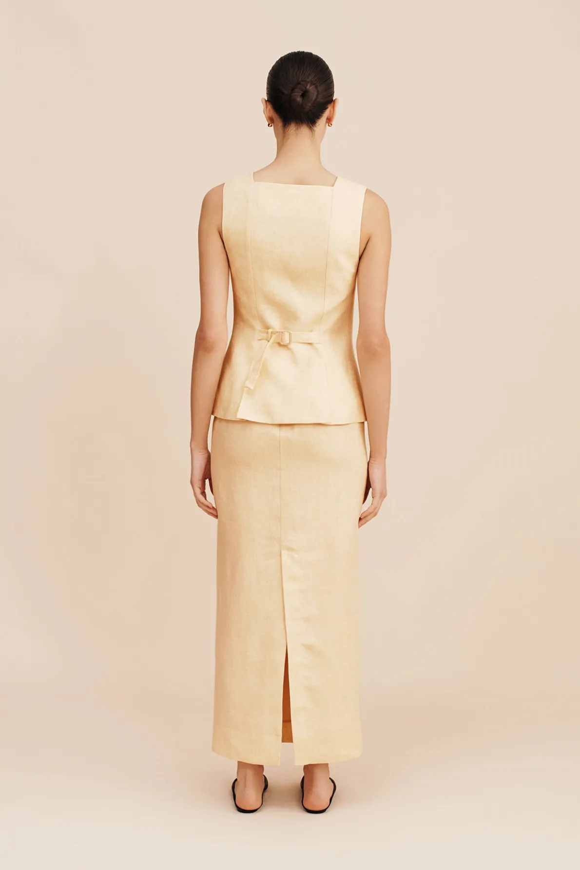 EMMA PENCIL SKIRT - DUSTY CITRON