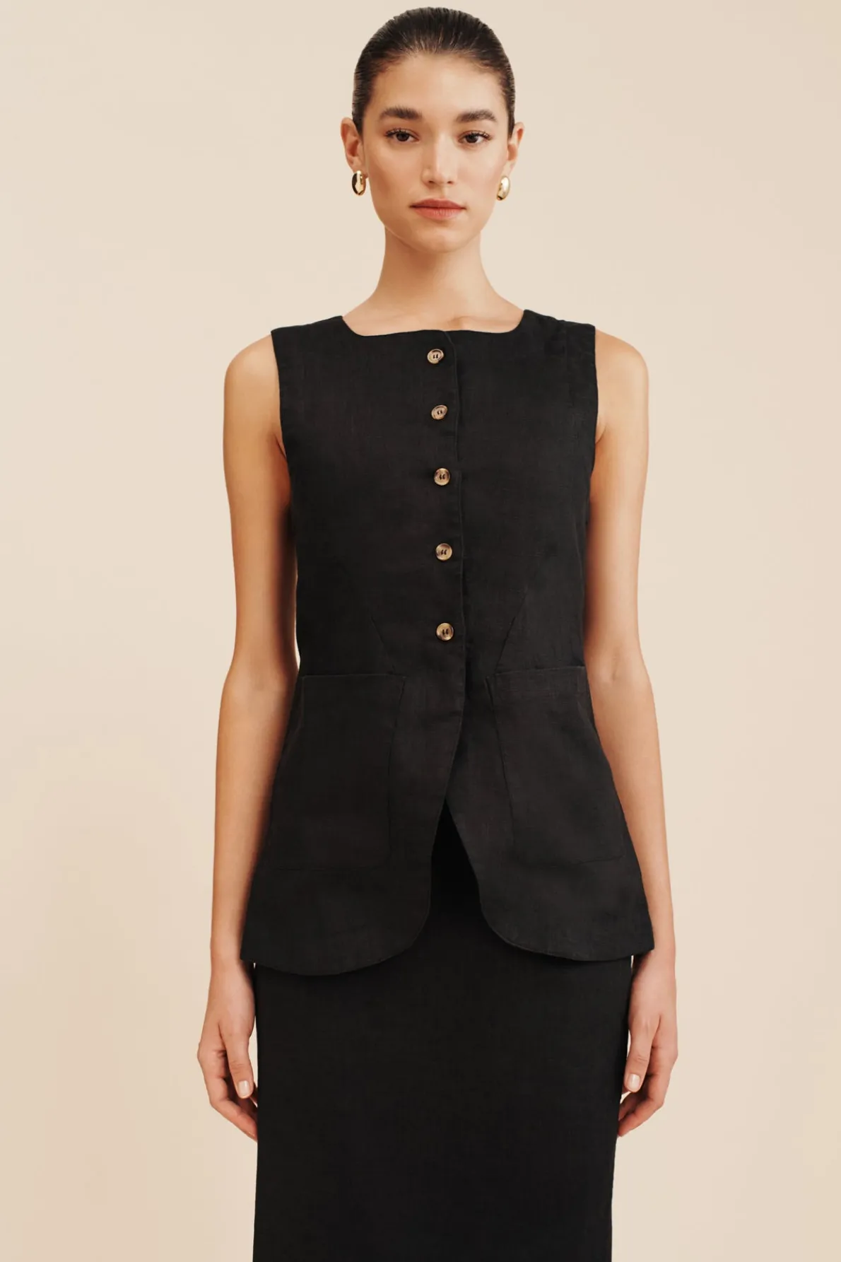 EMMA VEST - BLACK