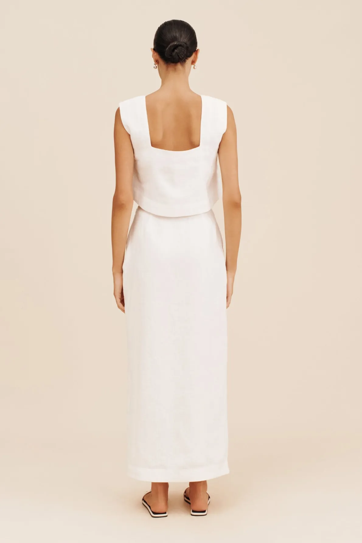 GIGI COLUMN SKIRT - IVORY