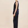 LORENZO HIGH NECK VEST - MIDNIGHT