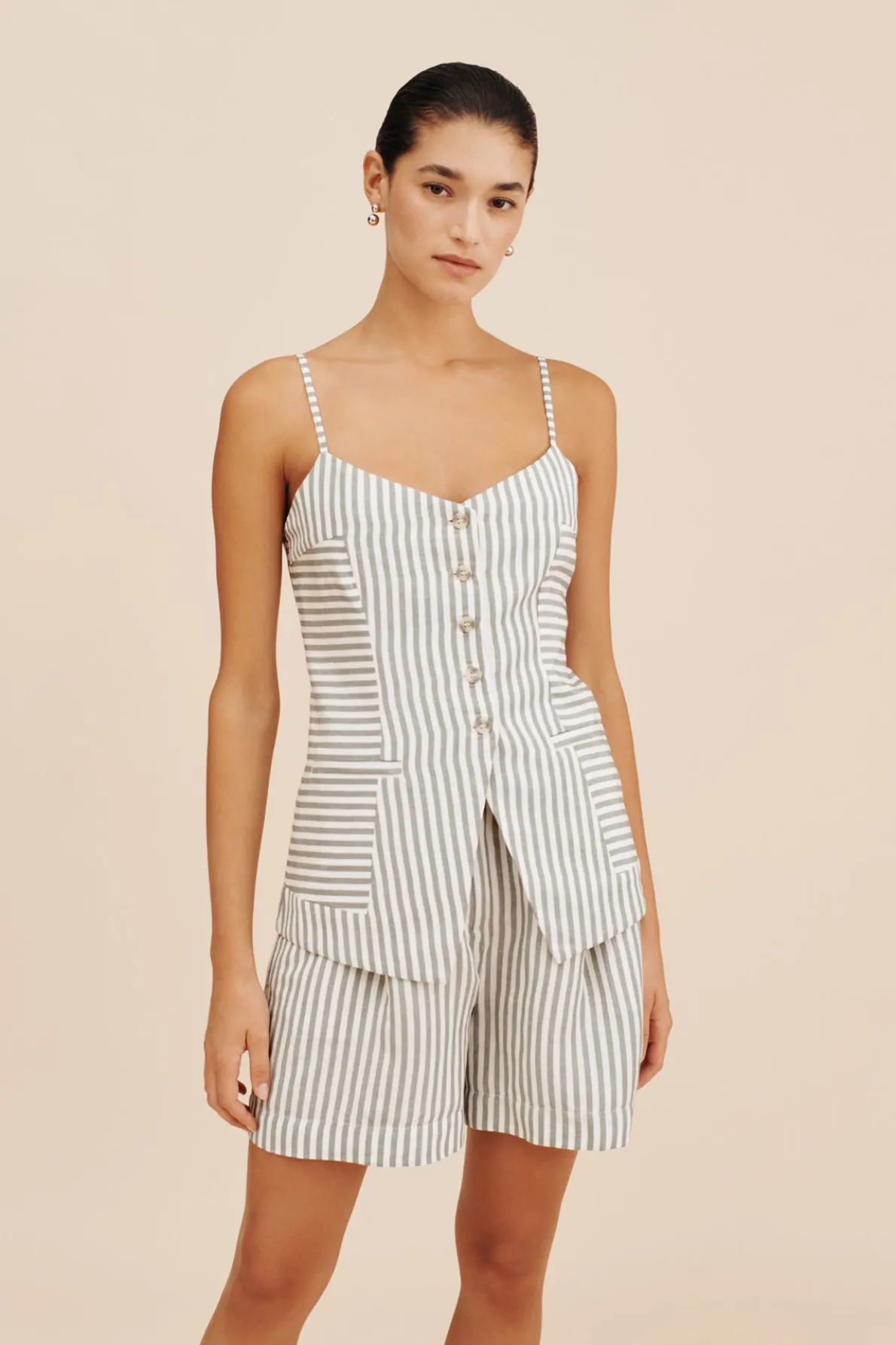LORENZO SHORT - SEAGRASS STRIPE