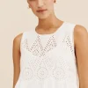 LOUISA MINI DRESS - VINTAGE WHITE