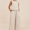 MABEL TOP - BEIGE STRIPE