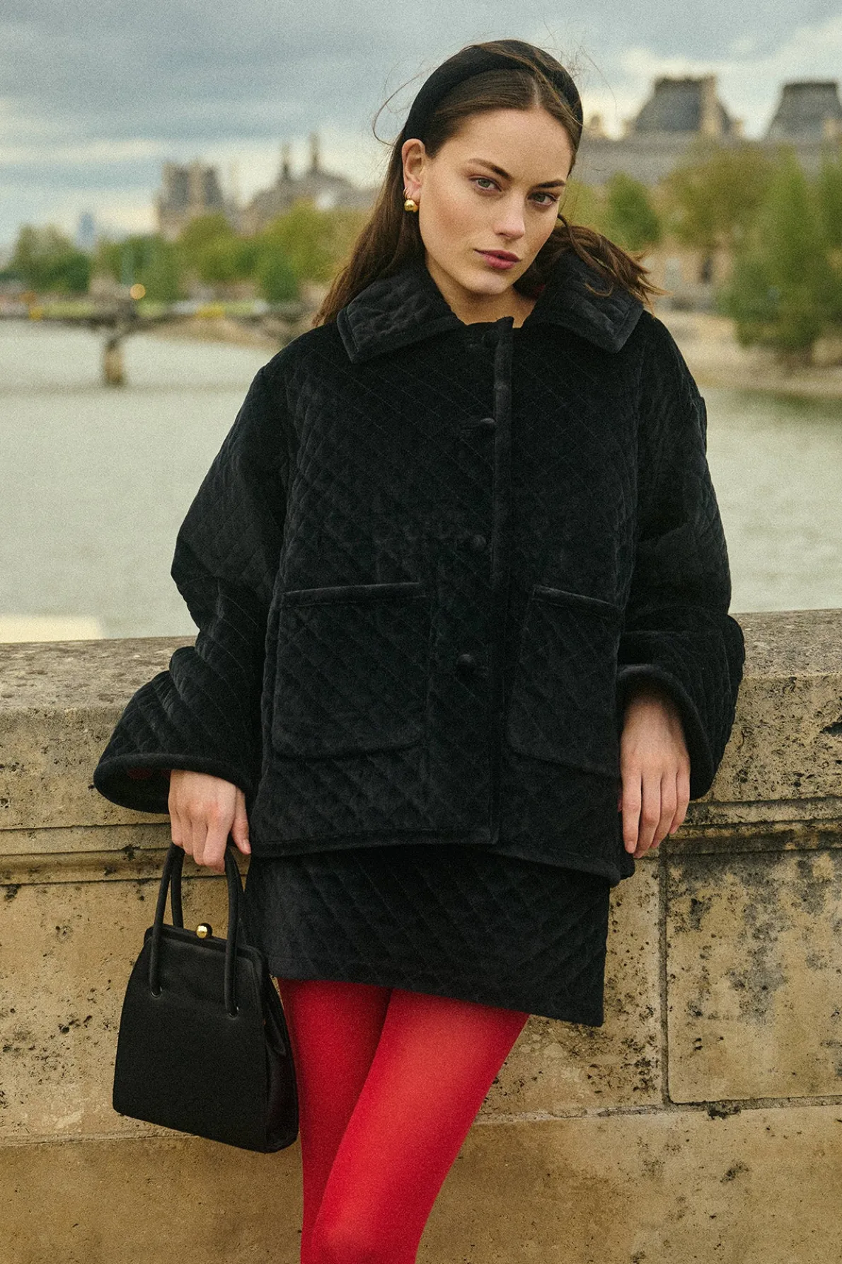 MARLEY JACKET - BLACK VELVET