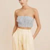 MIRA BANDEAU - BLUE GINGHAM