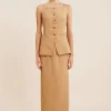 NANCY PENCIL SKIRT - WALNUT