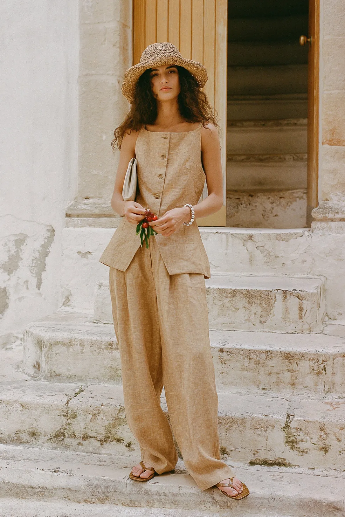 NANCY TROUSER - WALNUT
