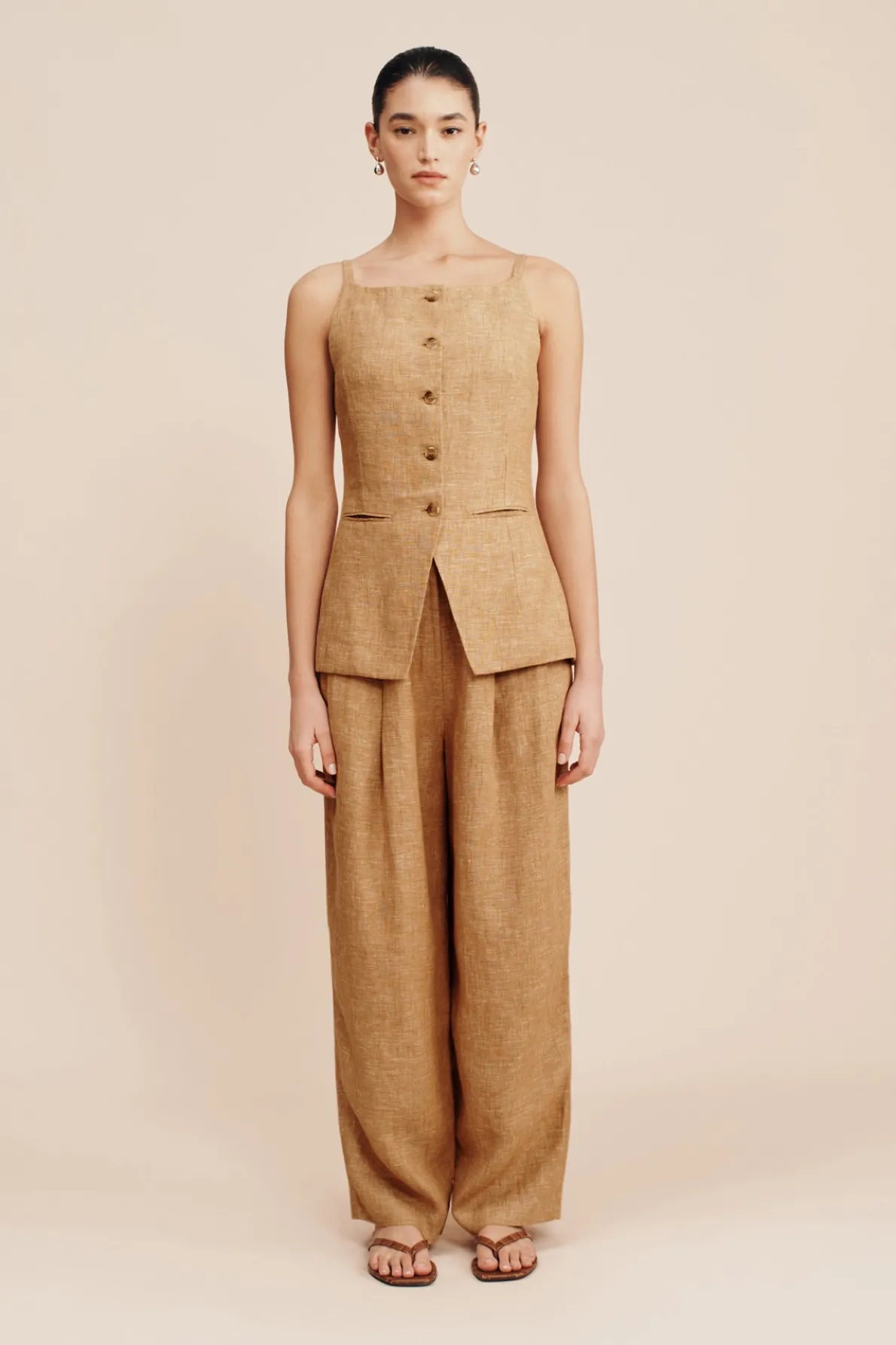 NANCY TROUSER - WALNUT