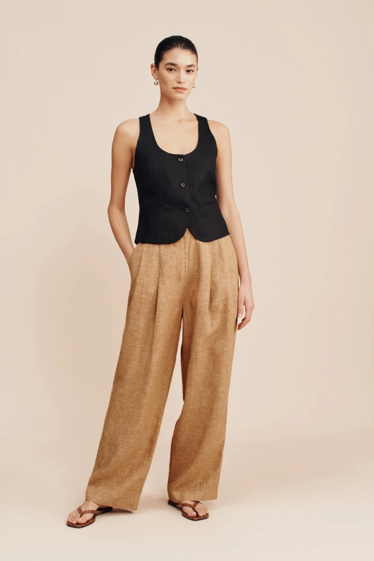 NANCY TROUSER - WALNUT