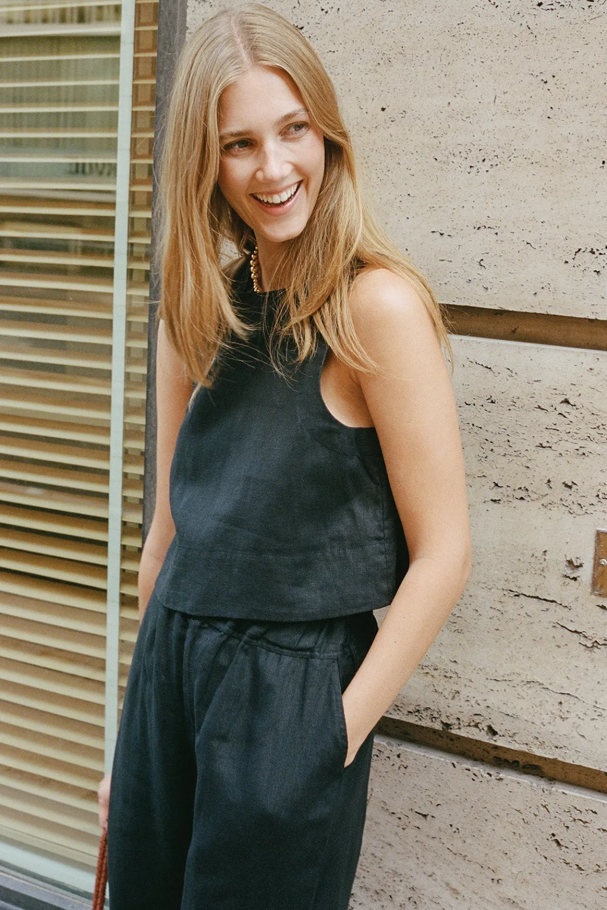 POPPY TOP - BLACK