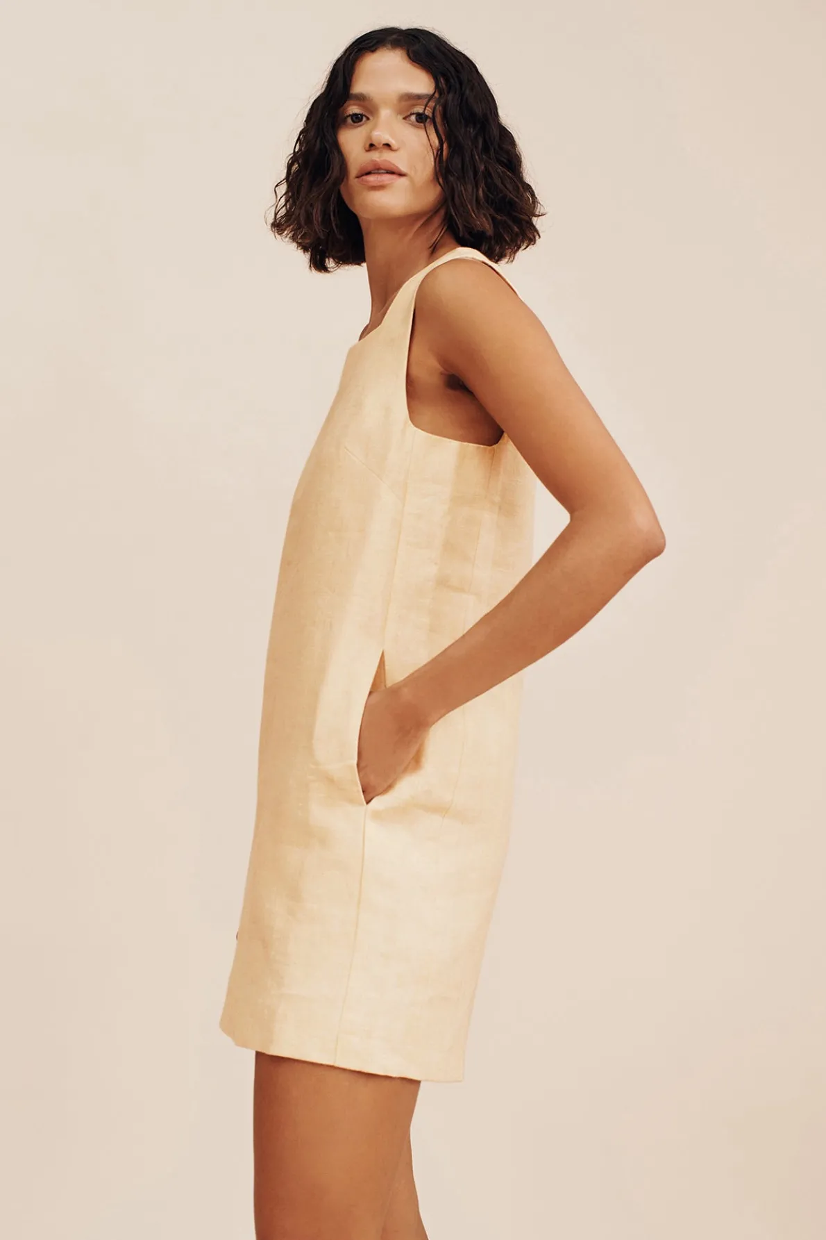 RIO SHIFT DRESS - DUSTY CITRON