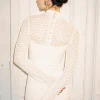 ROMY HIGH NECK DRESS - CREAM