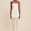 ROMY STRAPLESS DRESS - CREAM