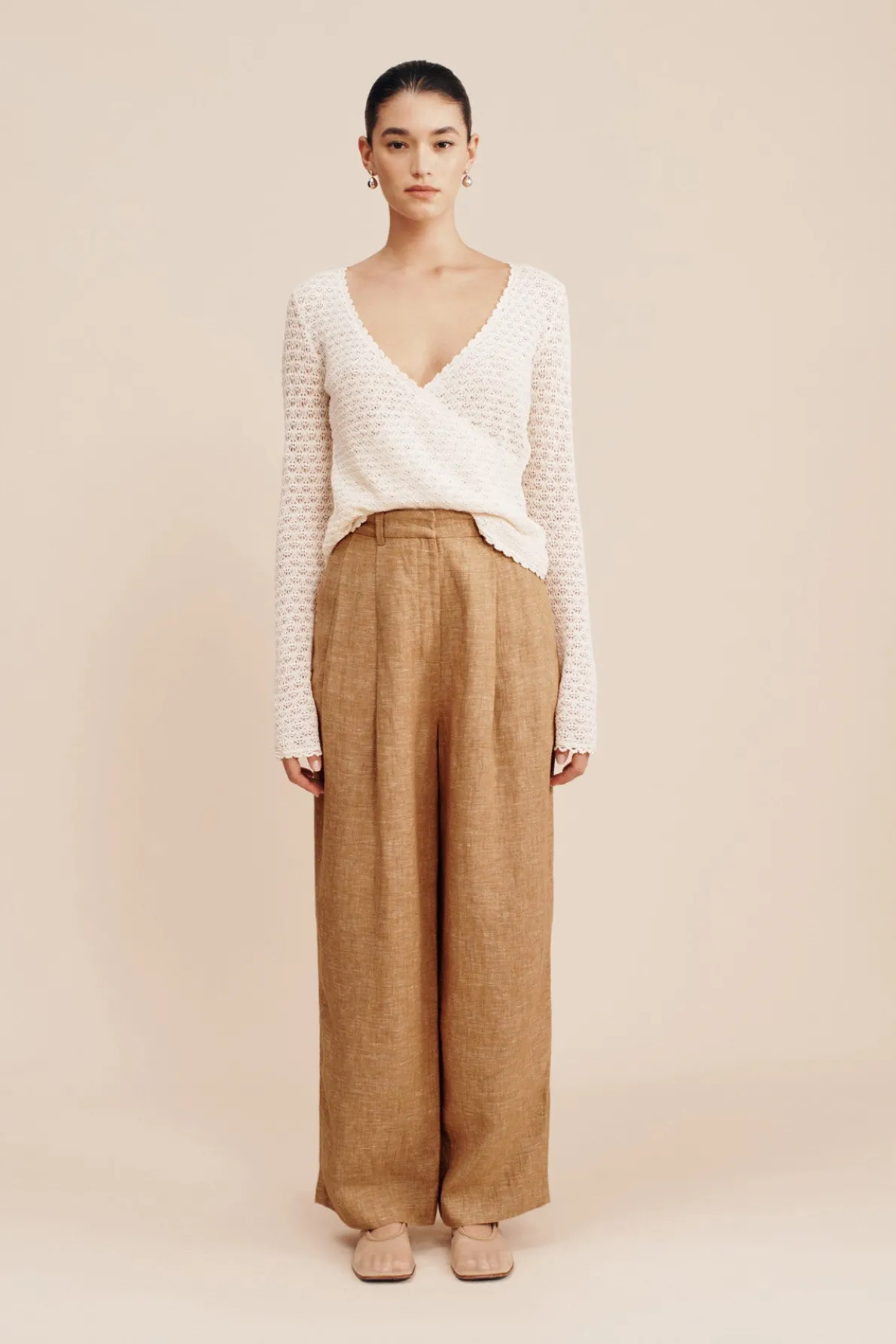 ROMY WRAP TOP - CREAM