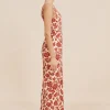 SKYLA COLUMN DRESS - SCARLET BLOOM