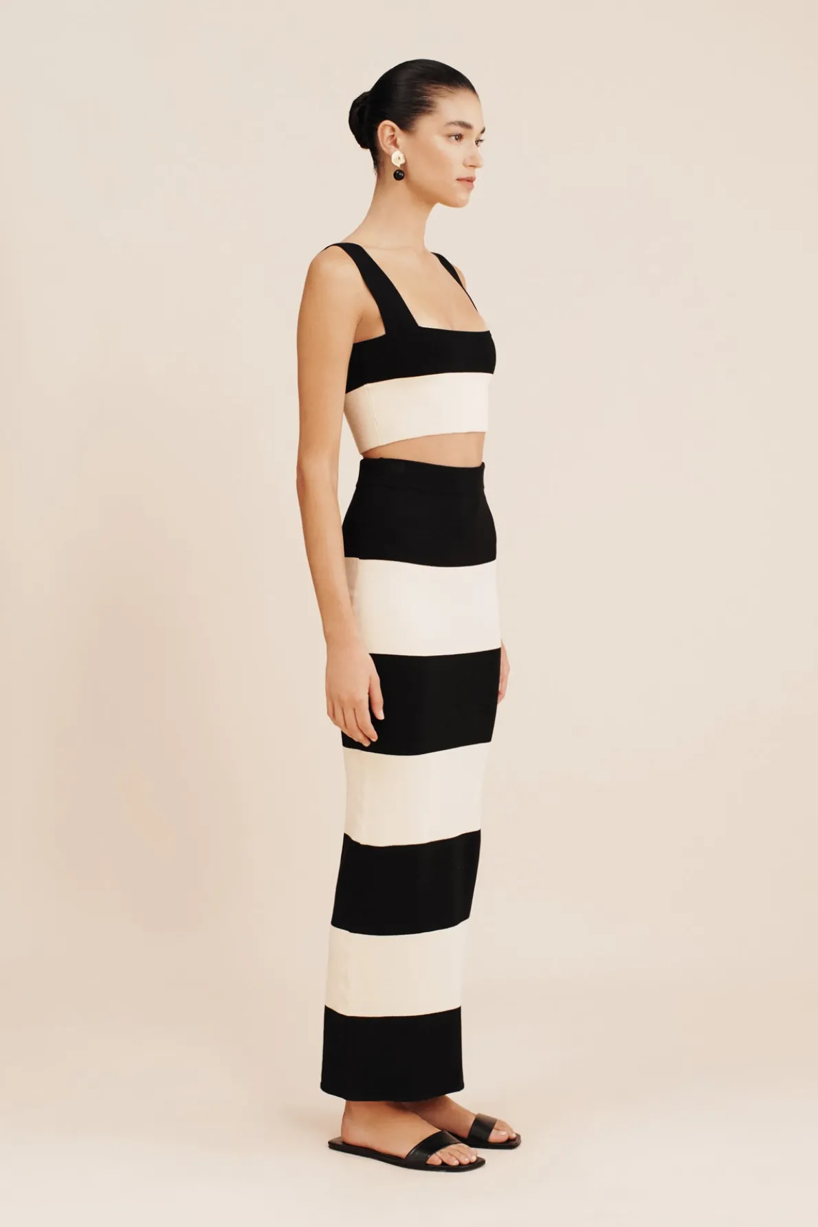 THEO SKIRT - BLACK STRIPE