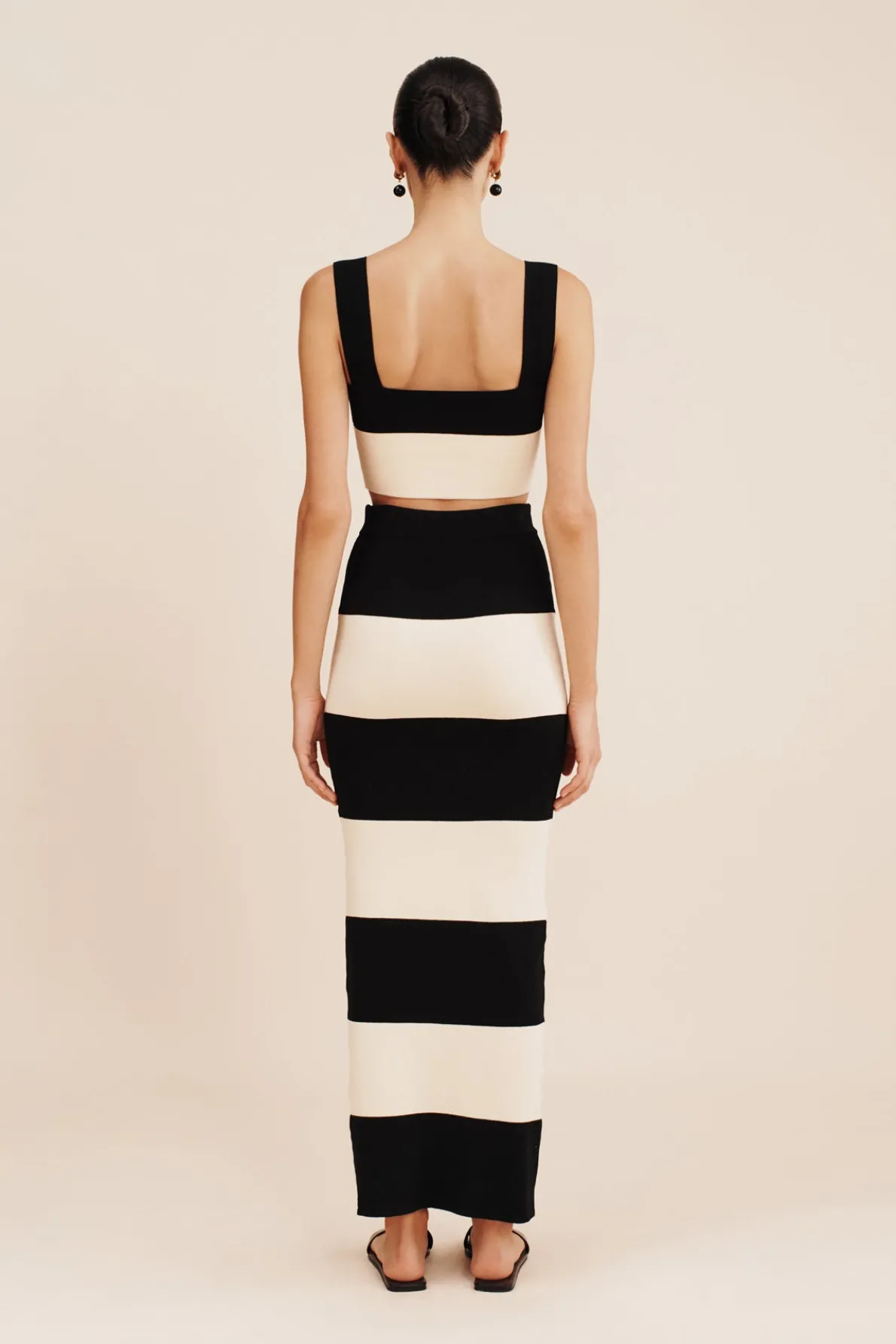 THEO SKIRT - BLACK STRIPE