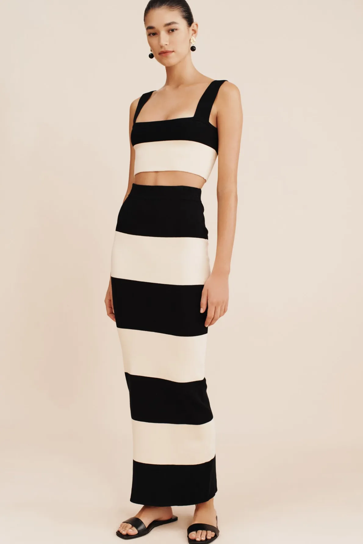 THEO SKIRT - BLACK STRIPE