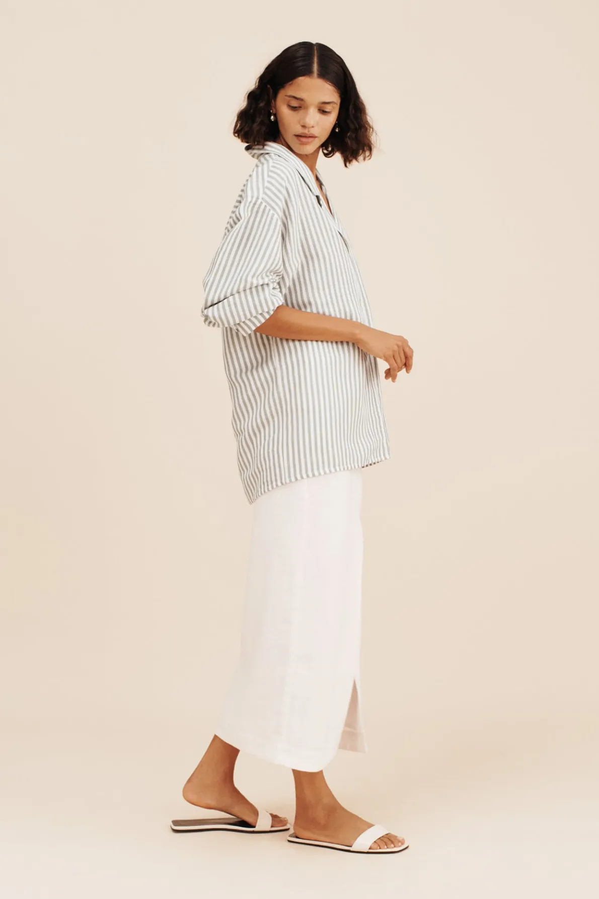 ZADIE SHIRT - SEAGRASS STRIPE